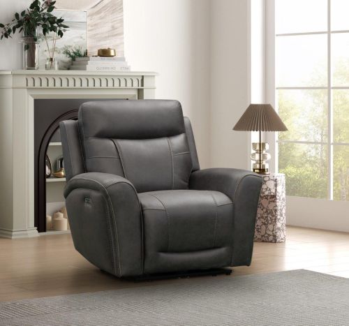 Nico Dark Grey Fabric Power Recliner Chair