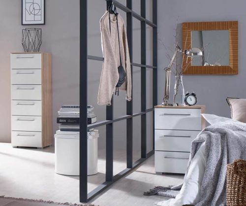 Rauch Ellesse Silk Grey Carcase with Silk Grey Front 6 Drawer Chest