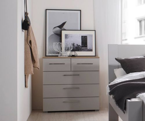 Rauch Ellesse Sonoma Oak Colour Carcase with Sonoma Oak Colour front 5 Drawer Chest