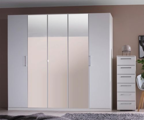 Rauch Ellesse Alpine White Carcase with Alpine White Front 4 Door 2 Mirror Wardrobe