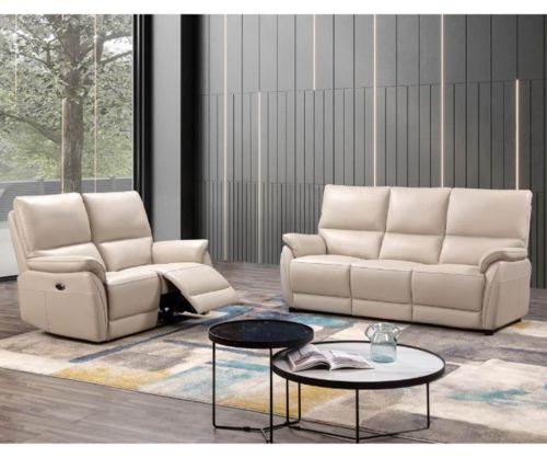Furniture Link Esprit Chalk Leather 3+2 Sofa Set