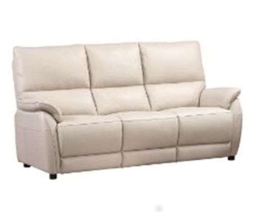 Furniture Link Esprit Chalk Leather 3 Seater Sofa