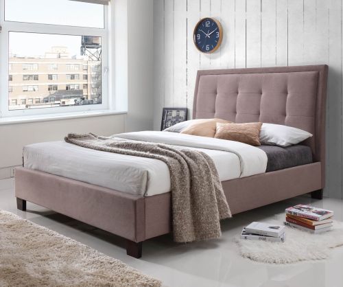 Artisan 3111 Light Brown Fabric Bed Frame