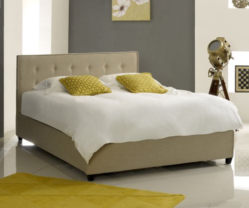 Artisan Stone Fabric Button Bed Frame