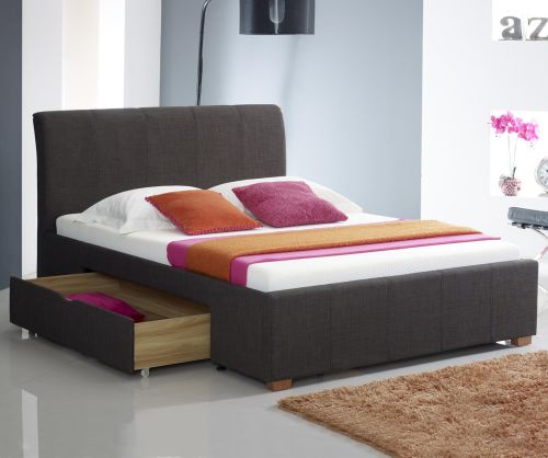 Artisan Charcoal Fabric Drawer Bed Frame