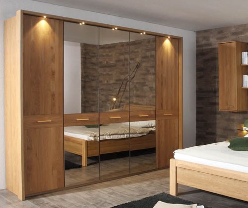 Wiemann Faro Wooden and Mirror Door Wardrobe