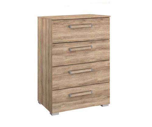Rauch Filo Silk Grey Carcase with Silk Grey Front 4 Drawer Chest