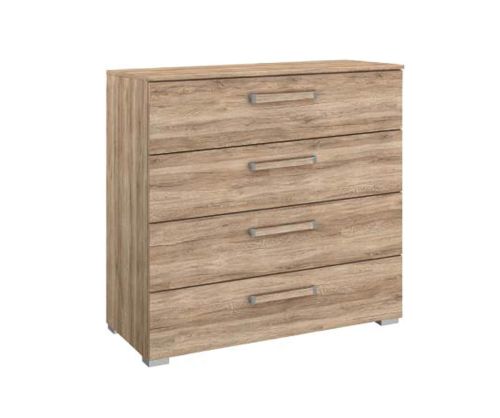 Rauch Filo Graphite Carcase with Graphite Front Wide 4 Drawer Chest