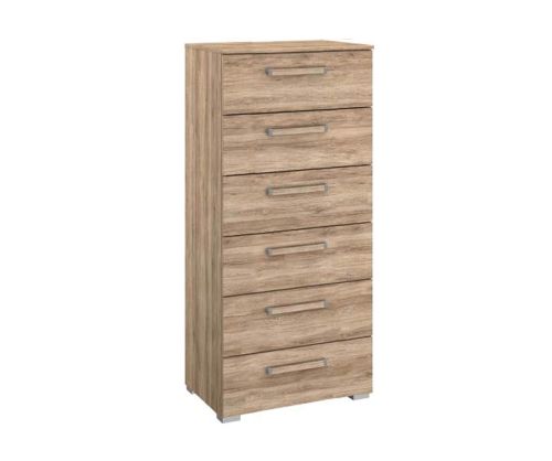 Rauch Filo Silk Grey Carcase with Silk Grey Front 6 Drawer Chest