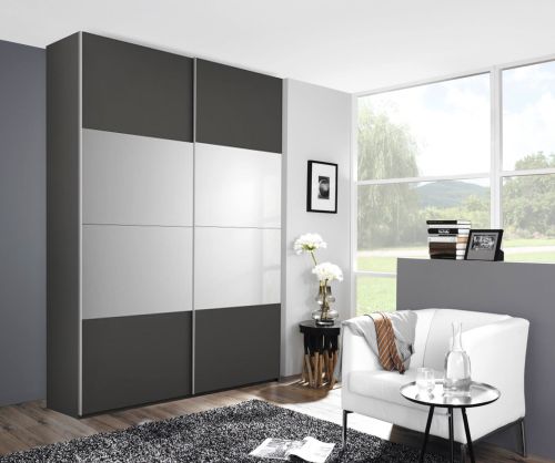 Rauch Filo Graphite Carcase with Graphite Front 2 Sliding Door Wardrobe