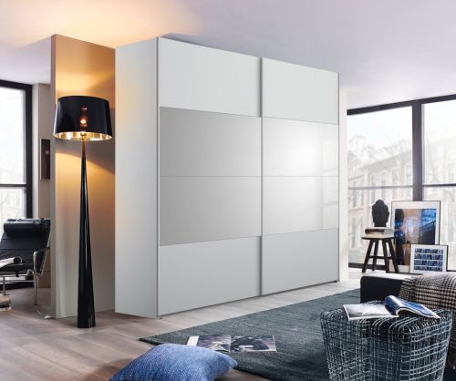 Rauch Filo Alpine White Carcase with Alpine White Front 2 Sliding Door Wardrobe (W181cm)