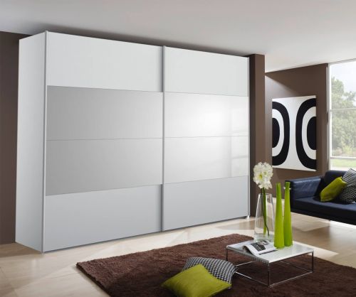 Rauch Filo Alpine White Carcase with Alpine White Front 2 Sliding Door Wardrobe (W226cm)