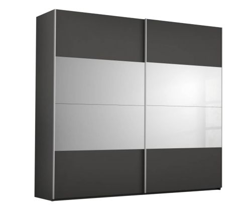 Rauch Filo Graphite Carcase with Graphite Front 2 Sliding Door Wardrobe (W271cm)