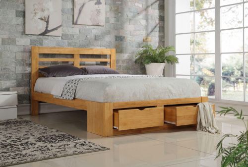 Flintshire Furniture New Bretton Oak Wooden Bed Frame