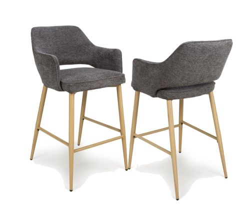 Furniture Link Eden Grey Bar Chair in Pair