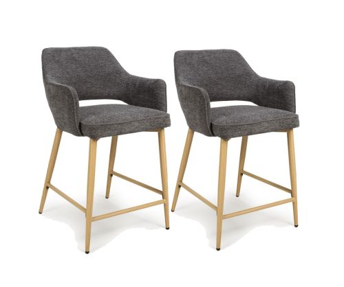 Furniture Link Eden Grey Counter Chair in Pair