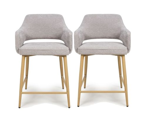 Furniture Link Eden Pewter Counter Chair in Pair