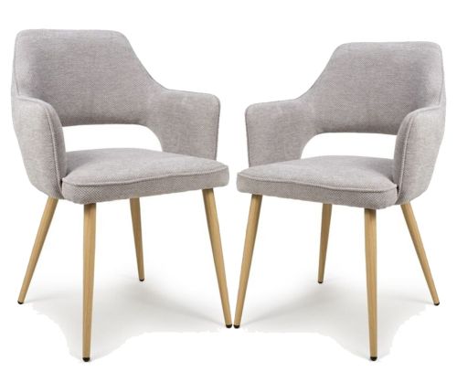 Furniture Link Eden Pewter Dining Chair in Pair