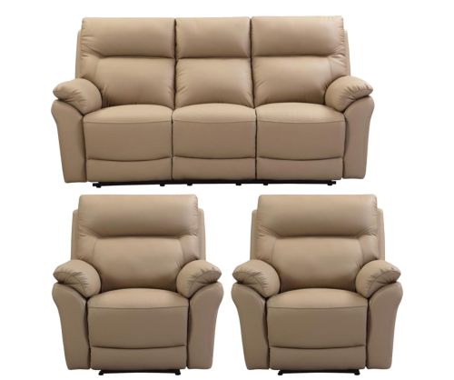 Furniture Link Foster Latte Power Recliner 3+1+1 Sofa Set