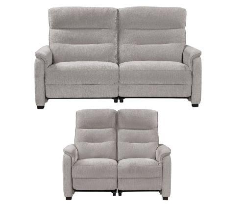 Furniture Link Harlan Natural Power Fabric Recliner 3+2 Sofa Set