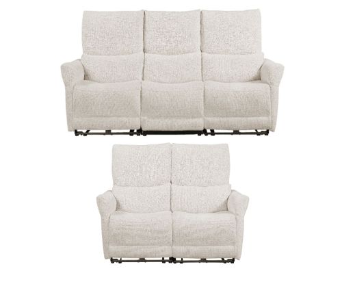 Furniture Link Jagger Biscuit Fabric Power Recliner 3+2 Sofa Set