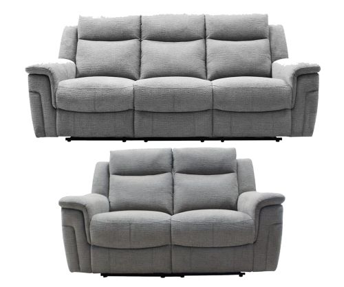Furniture Link Lawson Dove Fabric Power Recliner 3+2 Sofa Set