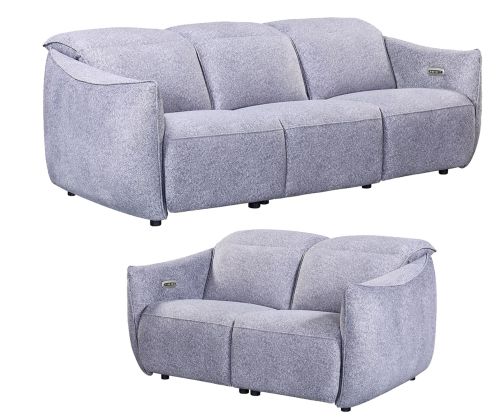 Furniture Link Libby Grey Fabric Power Recliner 3+2 Sofa Set