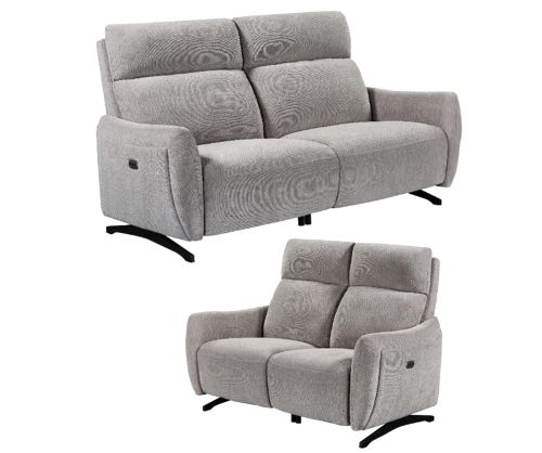 Furniture Link Ryder Natural Fabric Power Recliner 3+2 Sofa Set