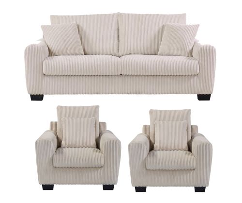 Furniture Link Sloane Mocha Fabric 3+1+1 Sofa Set