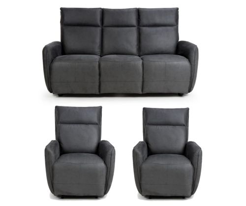 Furniture Link Tucson Slate Heated 3+1R+1R Sofa Set