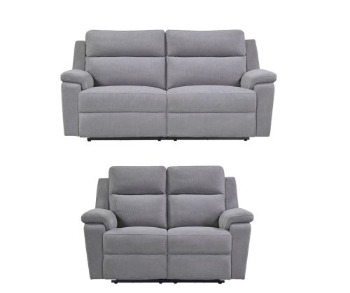 Furniture Link Tyler Stone Fabric Power Recliner 3+2 Sofa Set