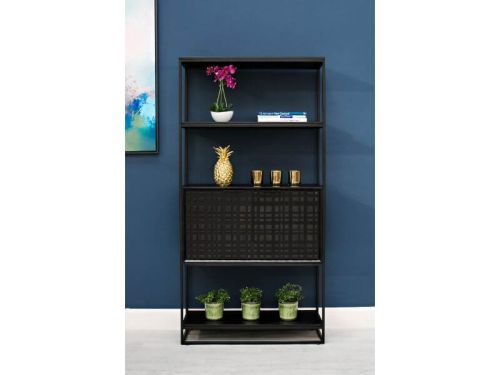 Furniture Link Fusion Black 2 Door Bookcase