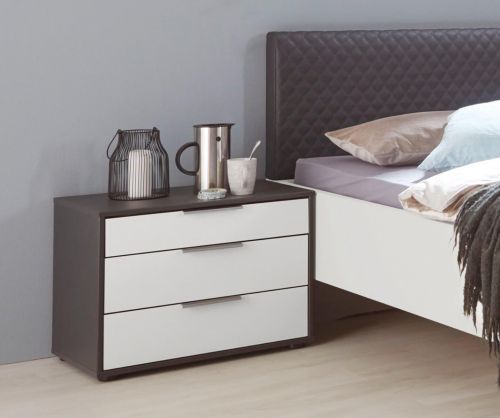 Wiemann Glasgow White 3 Drawer Bedside Cabinet
