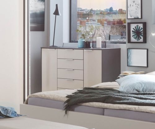 Wiemann Glasgow Pebble Grey 2 Door 5 Drawers Combi Dresser