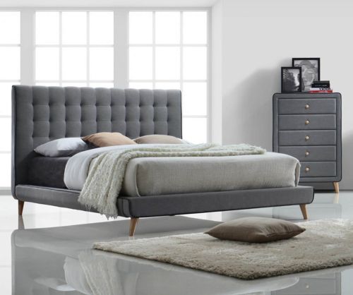 Artisan 3284 Grey Fabric Bed Frame