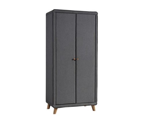 Artisan 3284 Grey Fabric 2 Door Wardrobe