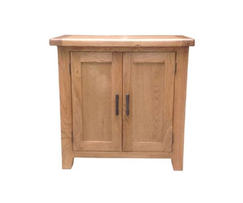 Furniture Link Hampshire Solid Oak 2 Door Cupboard