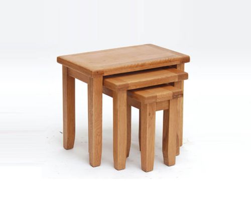 Furniture Link Hampshire Solid Oak Nest of Tables