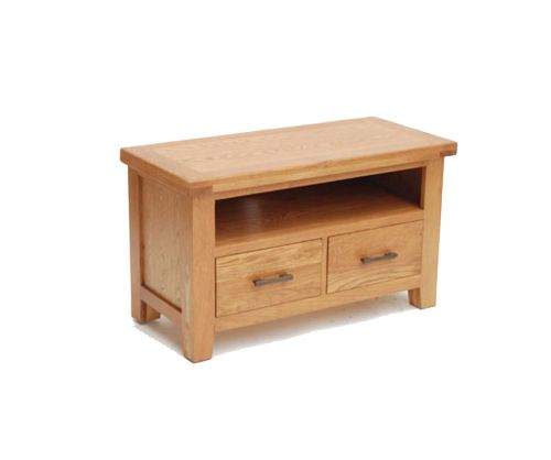Furniture Link Hampshire Solid Oak Rectangular TV Unit