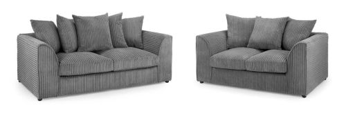 Markham Grey Fabric 3+2 Sofa Set