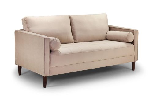 Barkham Plush Beige Fabric 3 Seater Sofa 