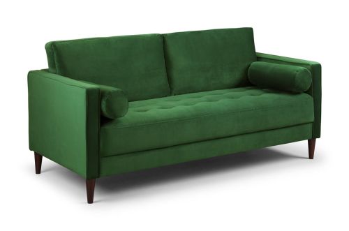 Barkham Plush Green Fabric 3 Seater Sofa 
