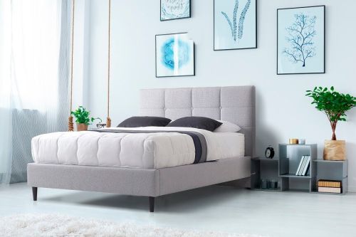 Furniture Link Harry Grey Fabric Bed Frame 