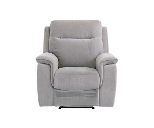 World Furniture Havana Silver Grey Fabric Electric Recliner Chair