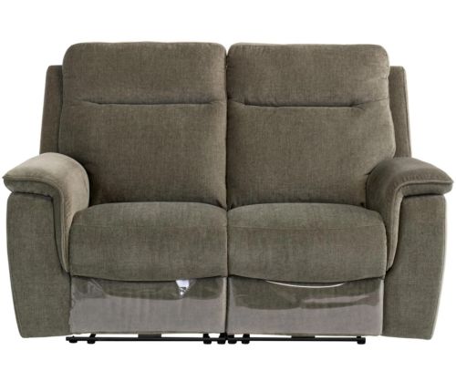 World Furniture Havana Green Herringbone Fabric Electric Recliner 2 Seater Sofa
