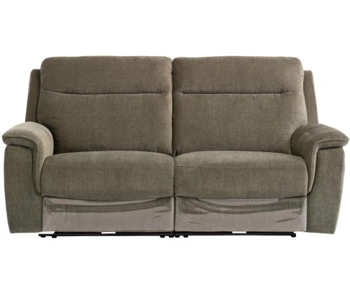 World Furniture Havana Green Herringbone Fabric Electric Recliner 3 Seater Sofa