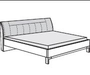Wiemann Denver Futon Bed with Graphite Faux Leather Cushion Headboard