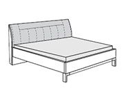 Wiemann Lagos Futon Bed with Havana Faux Leather Cushion Headboard