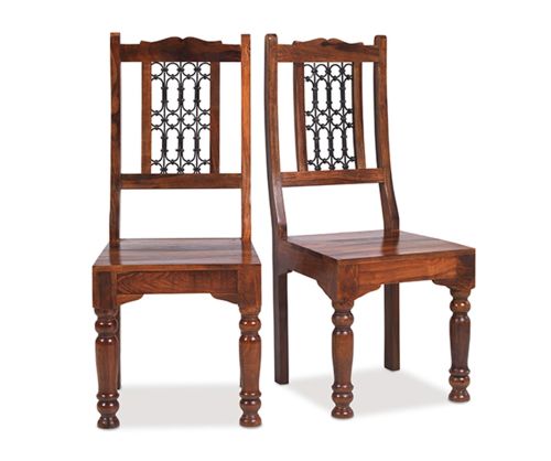 Heritance Bali Sheesham Low Back Bali Dining Chair in Pair