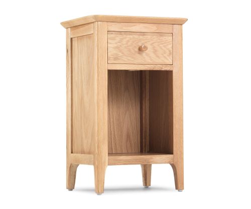Heritance Wordley Oak 1 Drawer Bedside Cabinet